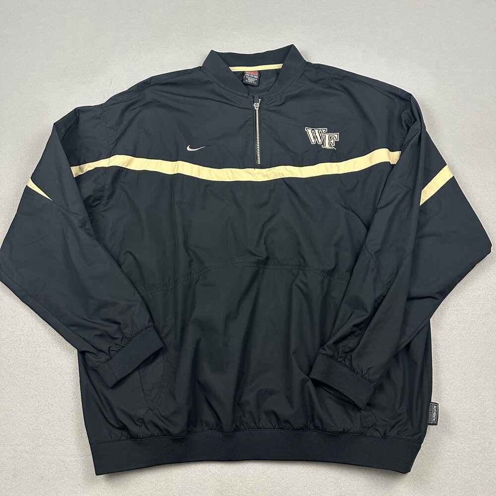 Vintage Wake Forest Demon Deacons Jacket Men 2XL Black Nike Windbreaker XXL 90s